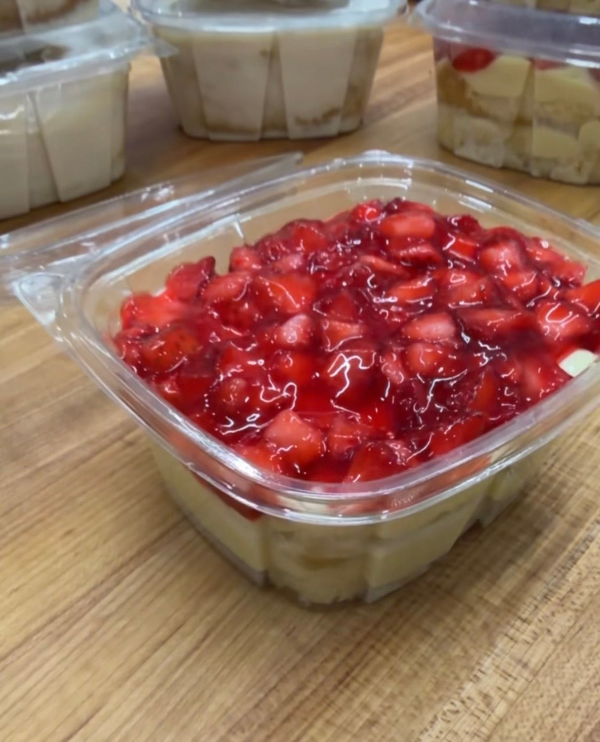 Chilled Fruit Sponge Cake
